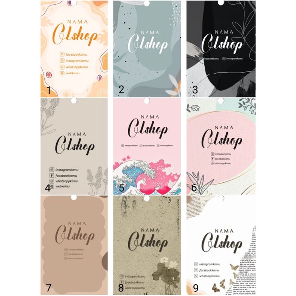 

Label hangtag olshop custom hangtag buket hangtag baju