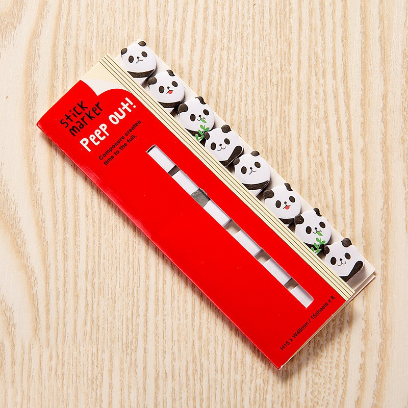 Sticky Note Stick Marker Peep Out-Panda Red