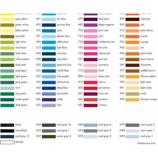 

✧Grosir✧ 108 WARNA LENGKAP TOMBOW DUAL BRUSH PEN ART MAKER ❀
