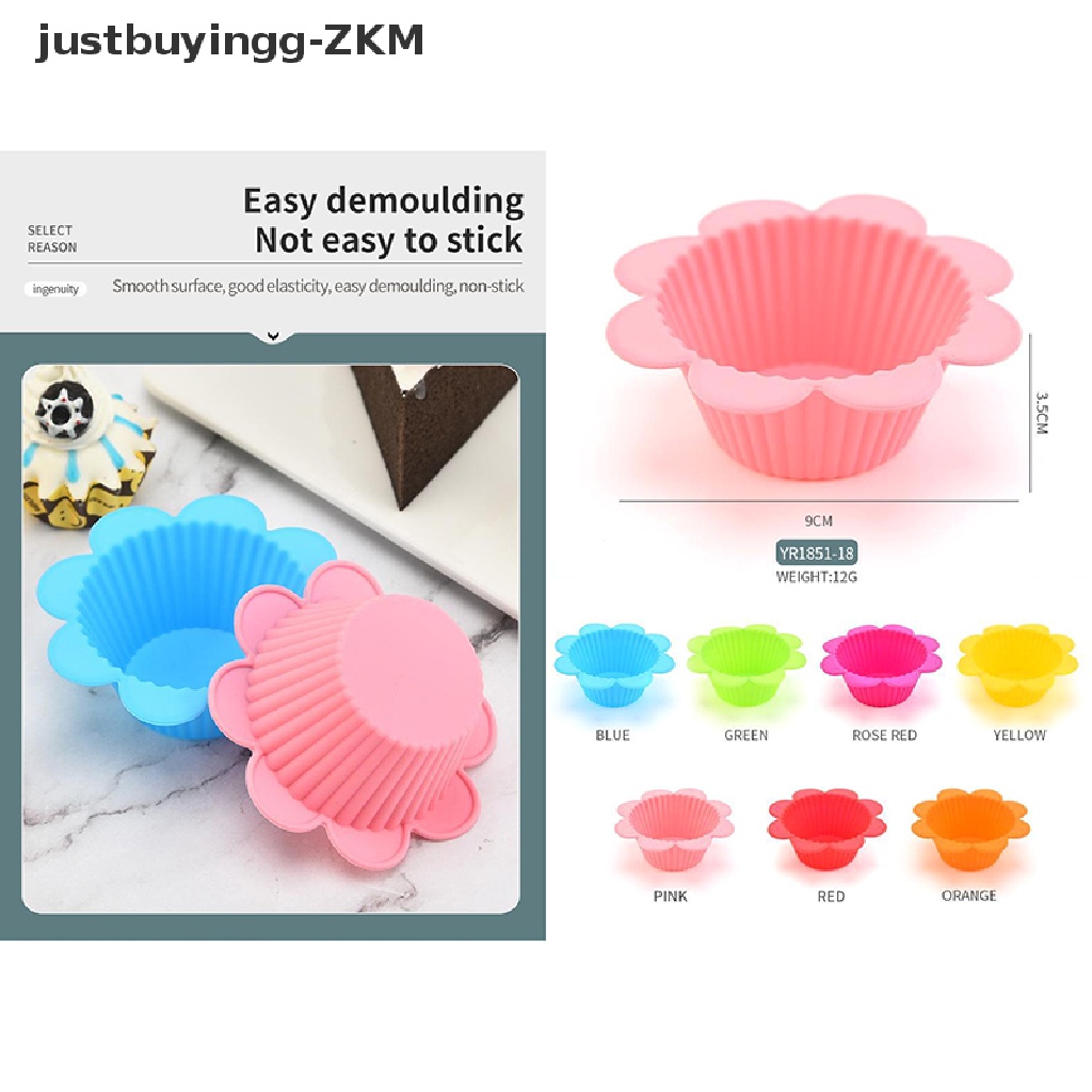 5 Pcs Cetakan Cupcake Muffin Pudding Jelly Bentuk Bunga Matahari Bahan Silikon