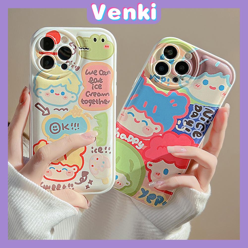 iPhone Case Silicone Soft Case Airbag Shockproof Protection Camera Couple Case Graffiti Boy Girl Cartoon Cute Compatible For iPhone 11 Pro Max 13 Pro Max 12 Pro Max 7Plus xr XS Max