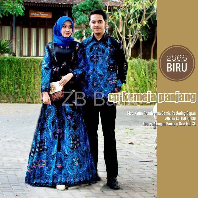 ZB Batik - Maura Couple - Sania Ruffle Batik Couple Ori Ndoro Jowi Garansi Termurah Shopee