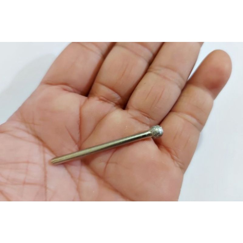 Mata Bor Metal Keramik 5mm Diamond Ball Head Mata Bor Grafir Ukir As 3mm 2pcs