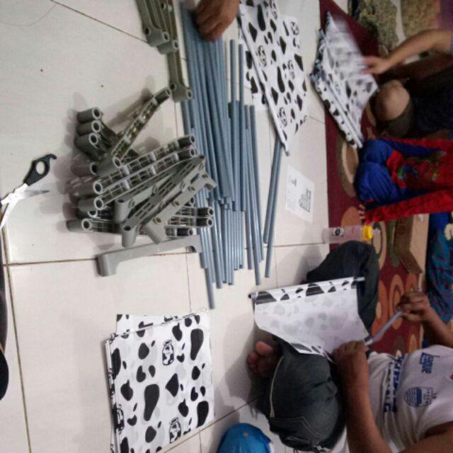 Rak Buku Portable 3 Sisi Multifungsi