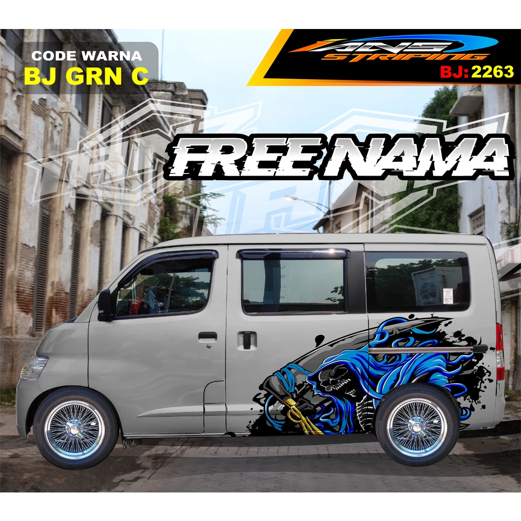 VARIASI STIKER MOBIL GRANMAX / VARIASI STIKER MOBIL LUXIO / STICKER DECAL BODY SAMPING MOBIL / STIKER MOBIL