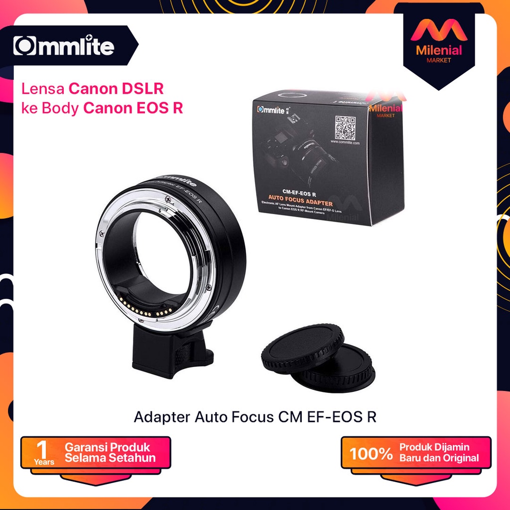 Commlite Comix CM-EF-EOS R Adapter AF Lensa Canon EF - EF-S To EOS R