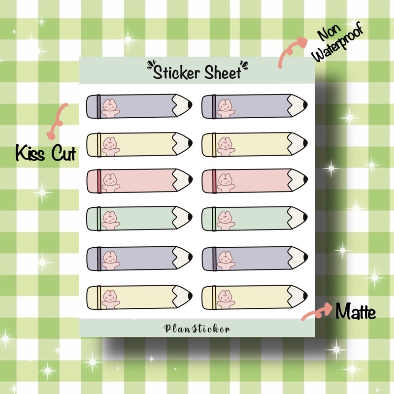 

PLANNSTICKER | sticker sheer | pensil sticker - kiss cut