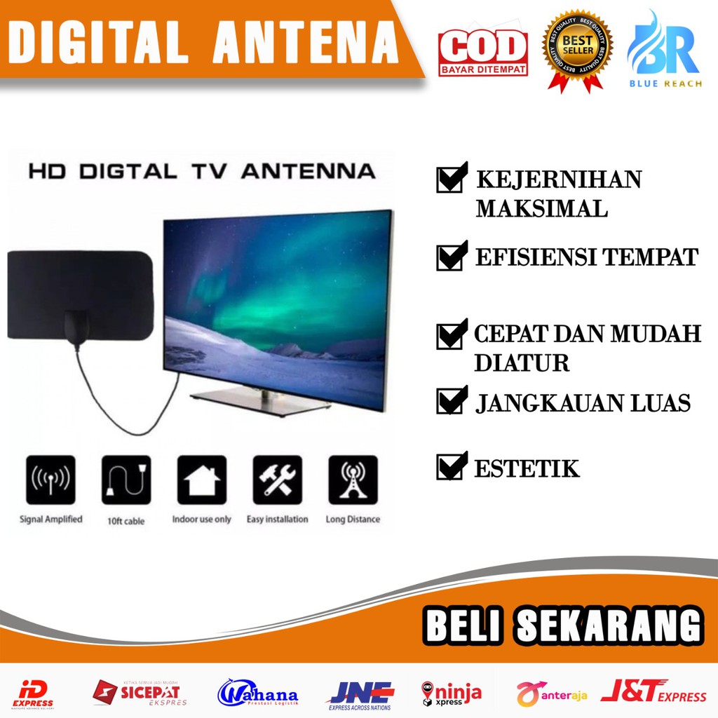 HD Digital Antena TV Jernih Portable