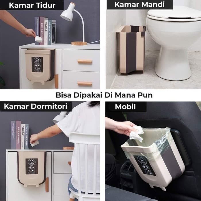 Tempat Sampah Dapur Portable Tempat Sampah Gantung Lipat Serbaguna