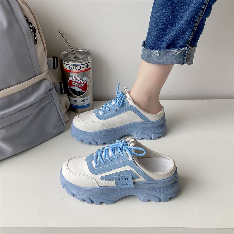 [GROSIR][COD] SEVEN_DAY SEPATU SNEAKERS WANITA KOREA IMPORT SPORT SHOES BIRU H-965