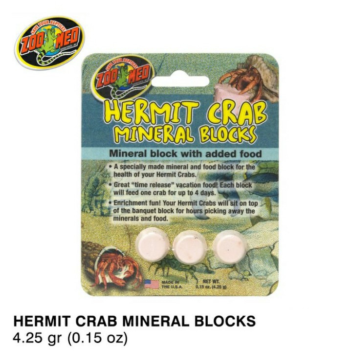 Zoomed Hermit Crab Mineral Block kelomang keong kumang umang
