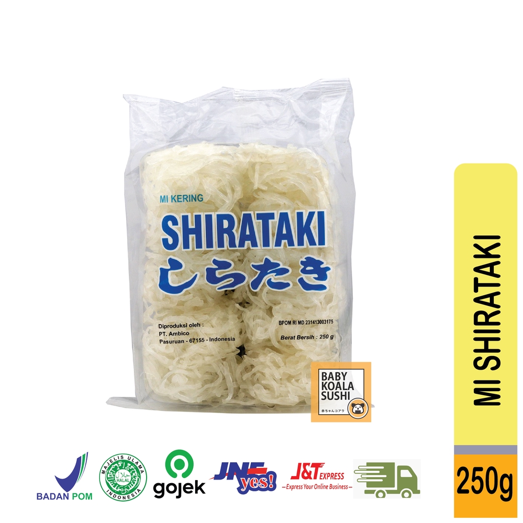 AMBICO Shirataki Mie Keto Kering 250 g │ Sirataki Dry Noodle Export Quality