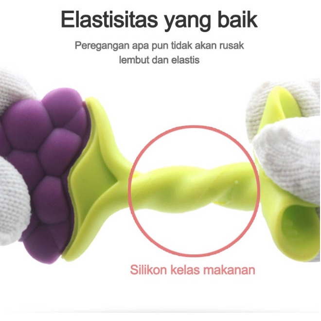 Mainan Teether bayi berbentuk buah/Teether bayi/Penumbuh gigi buah/Mainan gigitan bayi BPA Free