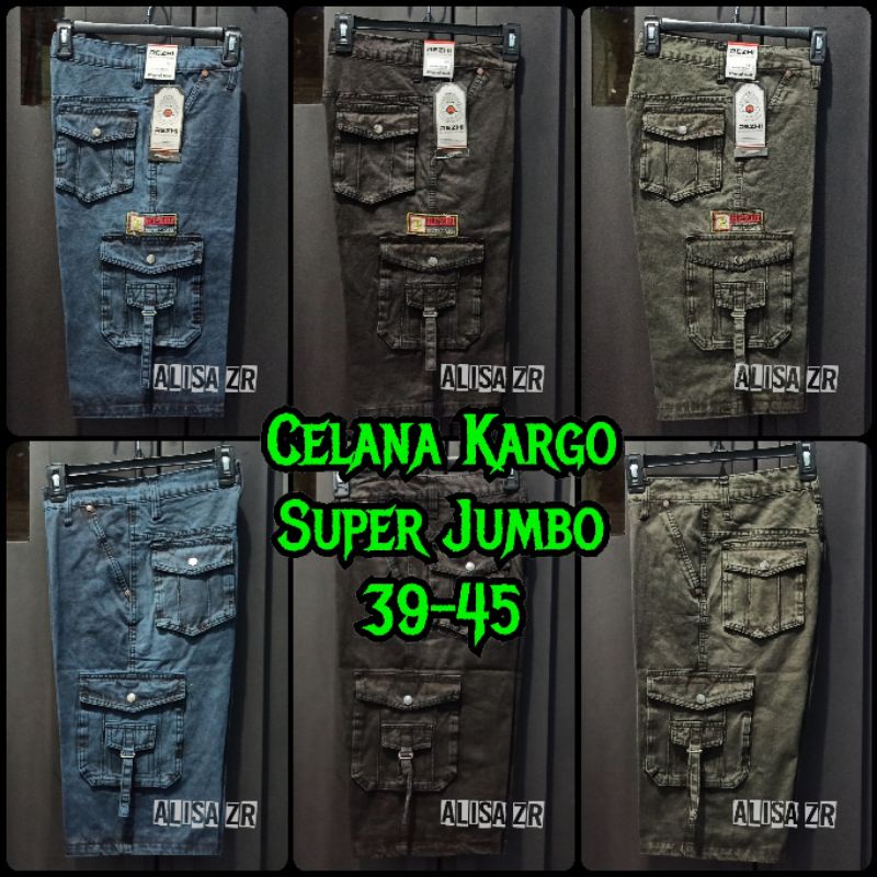 Ready Bigsize/Jumbo 39-44 Celana pendek Cargo bahan soft jeans/Celana Tactical PDL