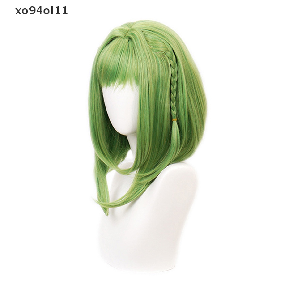 Xo Wig / Rambut Palsu Panjang 45cm Model Anime Toilet-bound Hanako-kun Nanamine Sakura Warna Hijau Untuk Cosplay