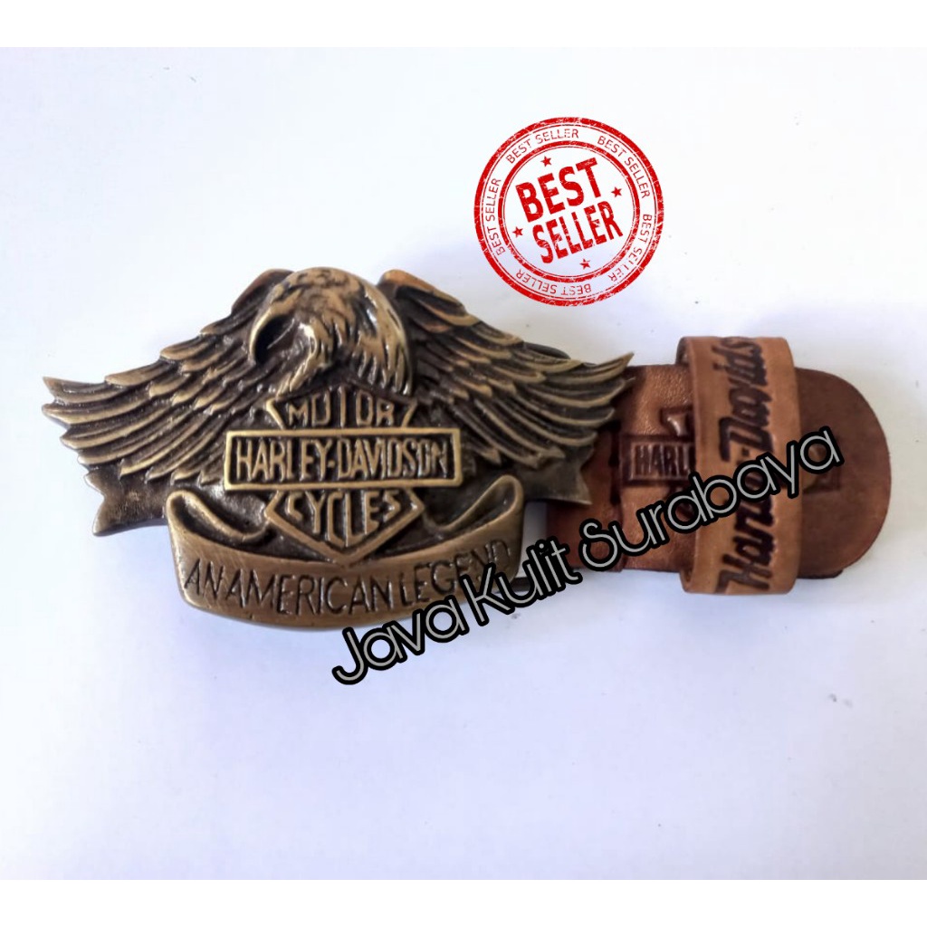 kepala Ikat pinggang Harley Davidson, kepala Sabuk Harley, Gesper harley Davidson Lengkap Baot Kulit