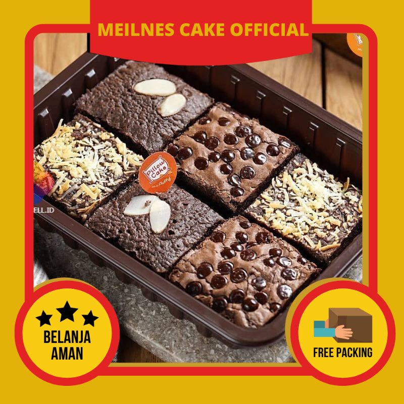 

Brownies Sekat Mix by Pillow Cake - Oleh Oleh Kue Bandung