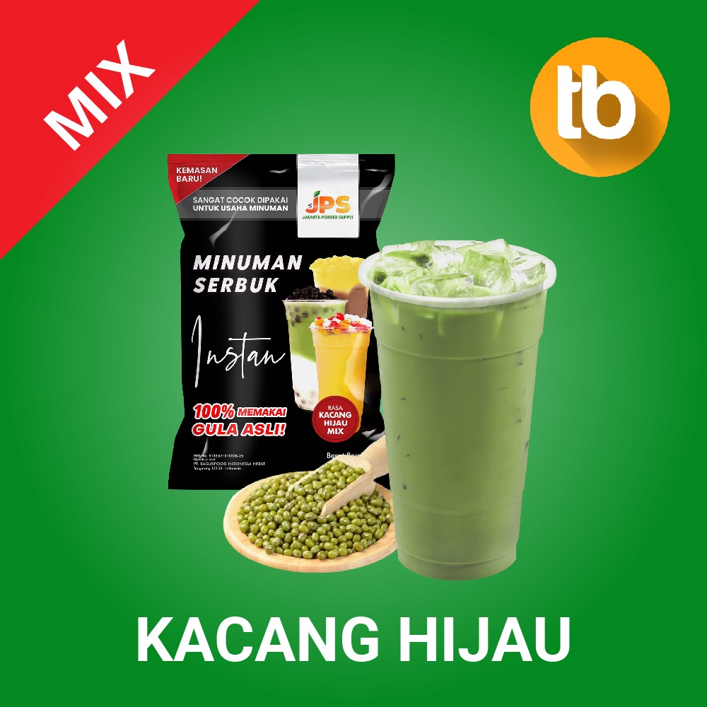 

JPS Powder Bubuk Minuman Serbuk Instan Rasa Kacang Hijau Mix Campur Gula 1Kg