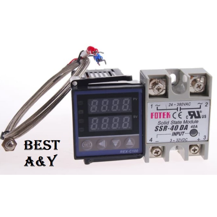 RKC REX-C100  dan SSR 40A digital PID Temperature Controller kit