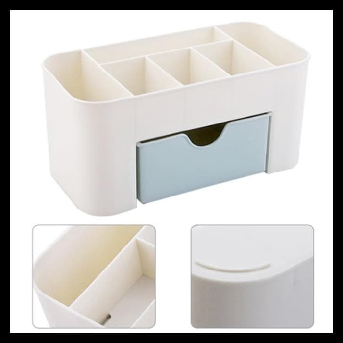 RAK KOSMETIK MINI PLASTIK / DESKTOP STORAGE RAK MEJA KOSMETIK / MULTIFUNGSI BOX / MAKE UP ORGANIZER