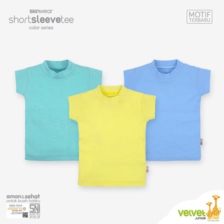 Baju Bayi Kaos Oblong Pendek Anak Velvet Junior Lengan Pintar Short Sleeve Tee