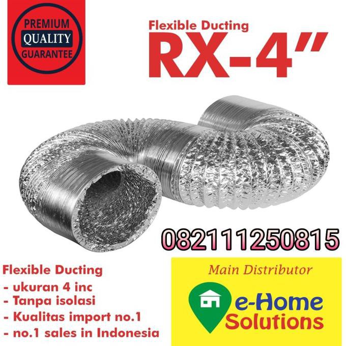 Aluminium selang flexible duct ducting 4 inch
