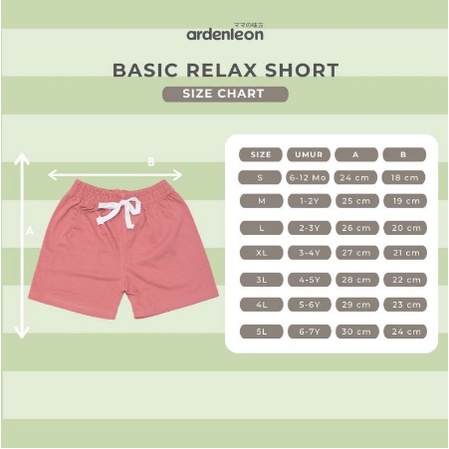 Ardenleon Sporty Short Pants / Basic Relax / Casual Denim Short Unisex