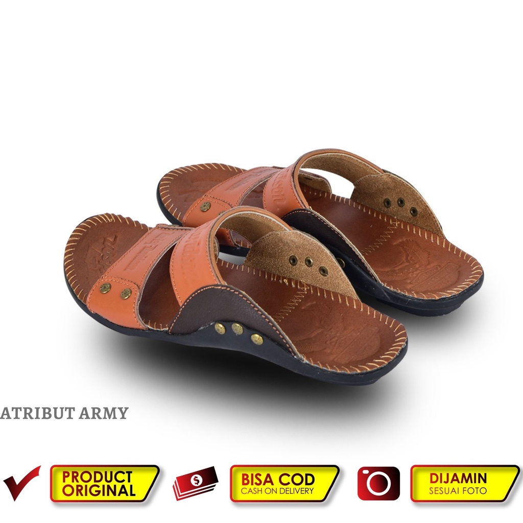 SANDAL KULIT HARLEY DAVIDSON PRIA | SANDAL SLIDE KULIT ASLI FULL UP SENDAL KULIT HARLEY DAVIDSON - SH02