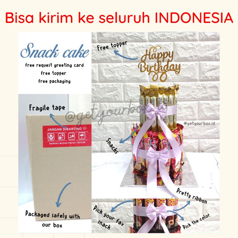 

‼️READY‼️ SNACK TOWER - SNACK CAKE - KUE ULTAH SNACK - BIRTHDAY TOWER - KADO ULTAH