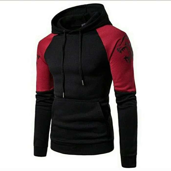 [Hoodie srigala marun RO]jaket pria babytery maroon