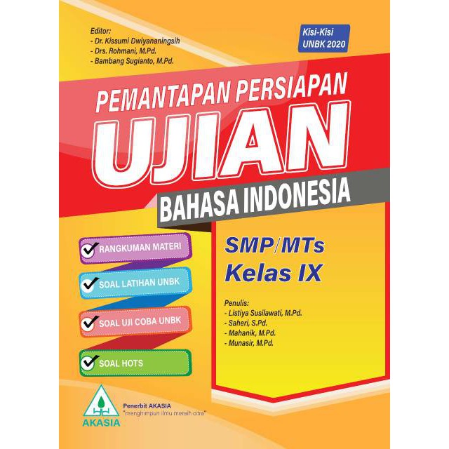 Buku Pemantapan Persiapan Ujian Nasional Akasia Kelas IX Bahasa