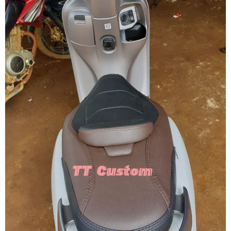 Kulit jok modifikasi custom untuk Scoopy, aksesoris motor Scoopy