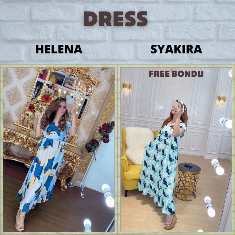 DRESS SYAKIRA HELENA DASTER RUFFLE RGB ORIGINAL