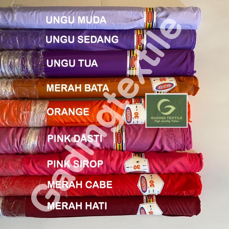 ( per setengah meter ) kain furing ASAHI TEBAL APL RAZATEX lebar 120 cm TERMURAH lapisan baju brukat satin batik kebaya