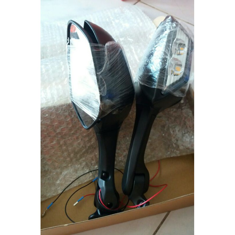 Kaca Spion Standar Beat Lampu Sein +Plus Soket Universal Motor Honda Yamaha Beat Genio Vario Scoopy Mio Fino Xeon Dll