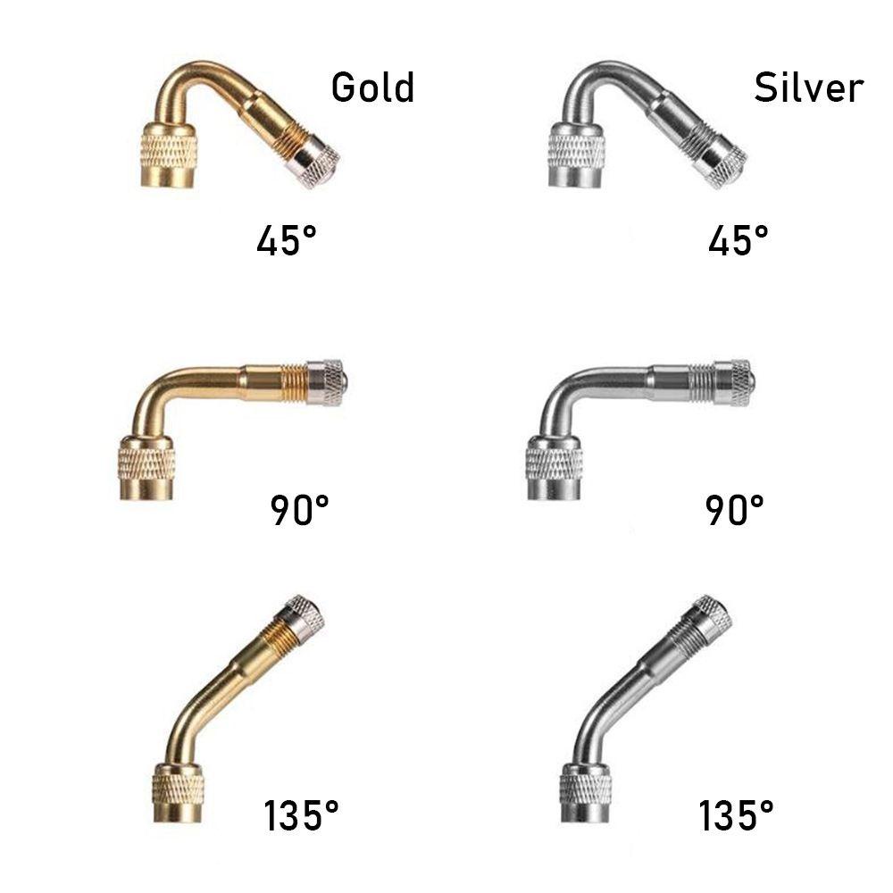 R-FLOWER 1/2pcs Batang Ekstensi Katup Kualitas Tinggi Motor Truk 45/90 /135Derajat Adaptor Untuk Mobil