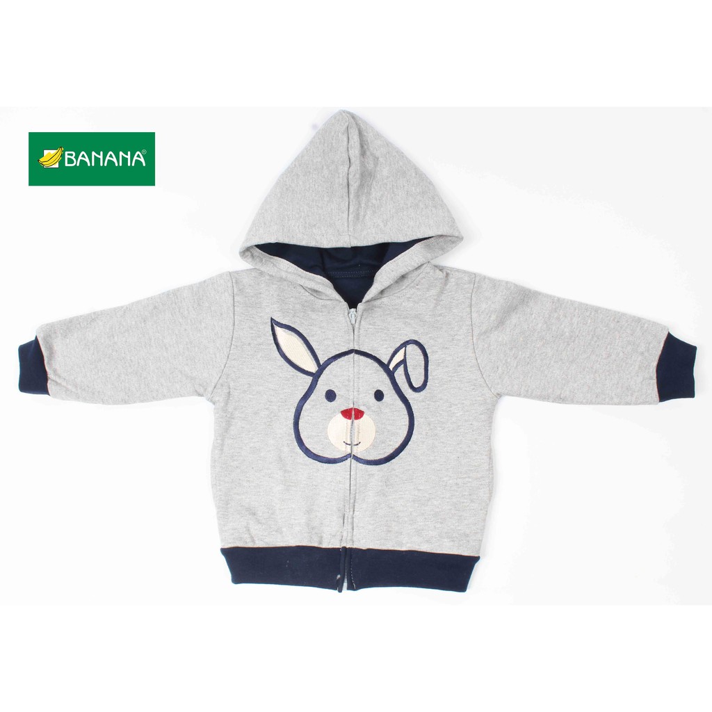 BANANA Jaket Bayi Laki - Laki Kelinci-Grey
