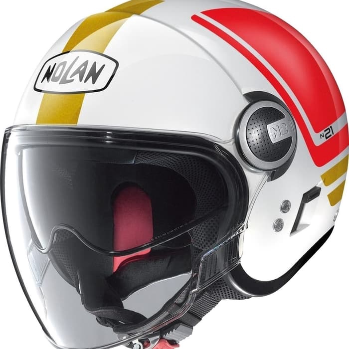 Helm Retro Klasik Nolan N21 Visor Flybridge 067 White Double Visor