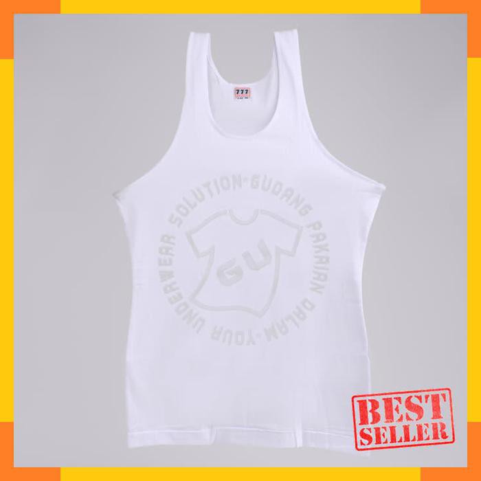 Promo KAOS SINGLET PRIA 777 S777 44-46-48-BAHAN 100% COTTON