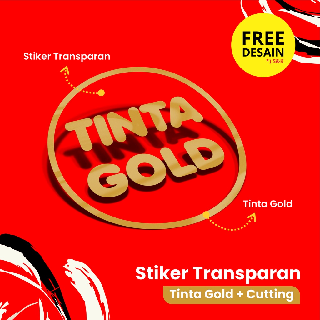 

Cetak Stiker Vinyl / Transparan Print&Cut / Tinta Emas