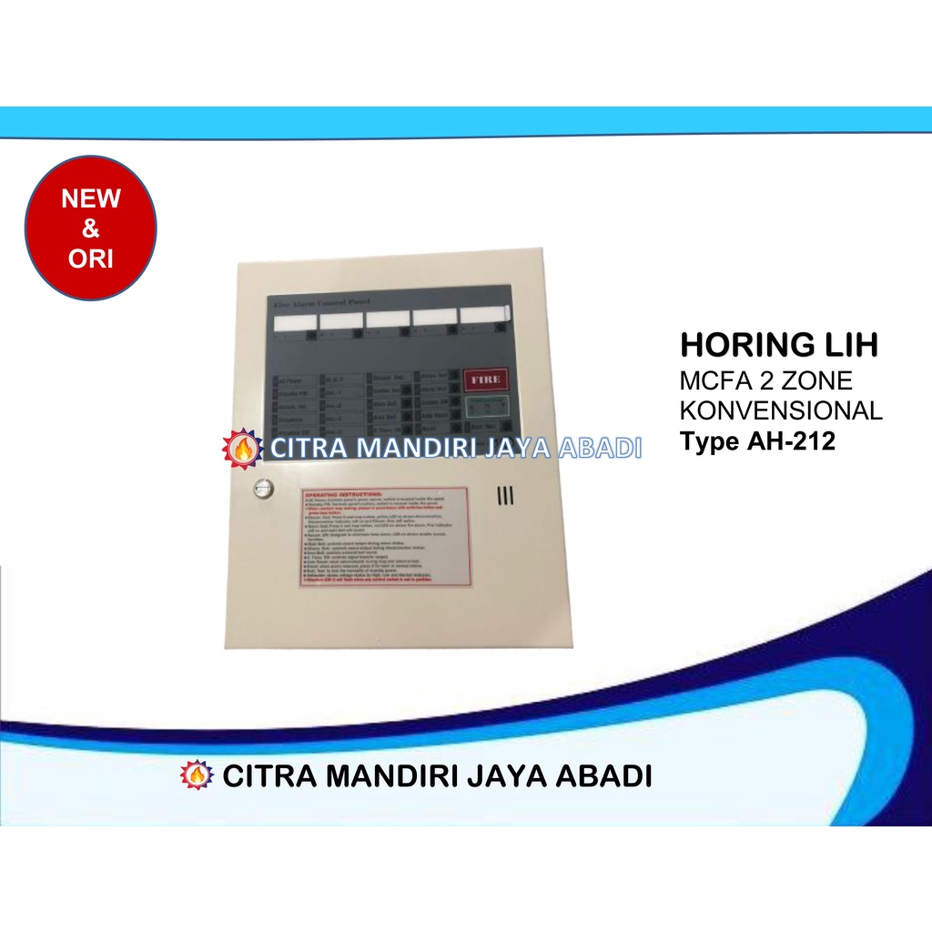MCFA 2 Zone HORING LIH Panel Alarm merk Horinglih 2 Zone