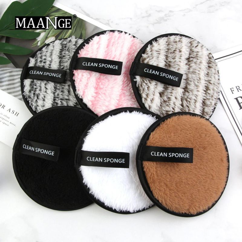 (LEMBUT)Makeup Removal Clean Sponge Puff Double-Sided Face Cleansing Makeup Remover  Cotton Pads