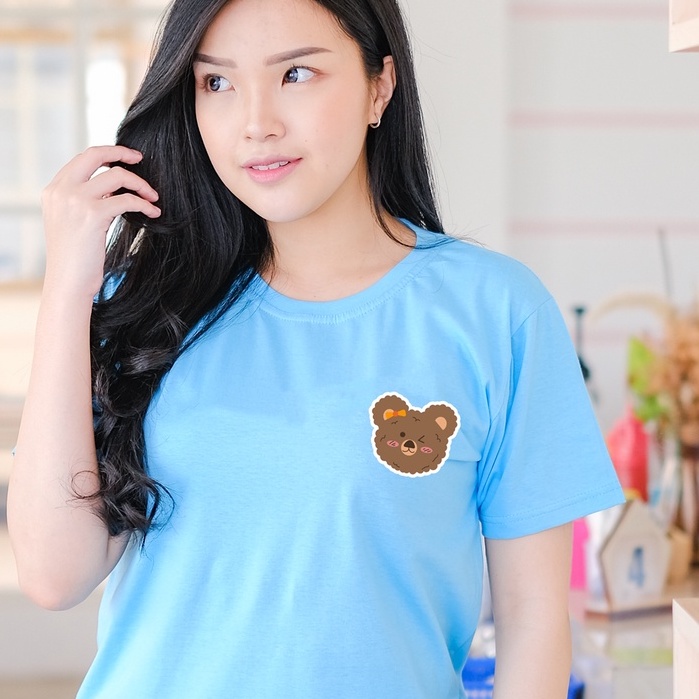 atasan BEAR bagus Kaos OBLONG HITS murah lengan pendek BISA couple kembar pasangan gambar PANDA