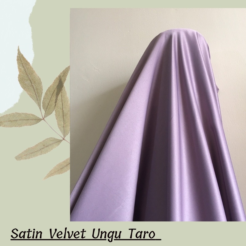 Kain Satin Velvet warna Ungu Taro