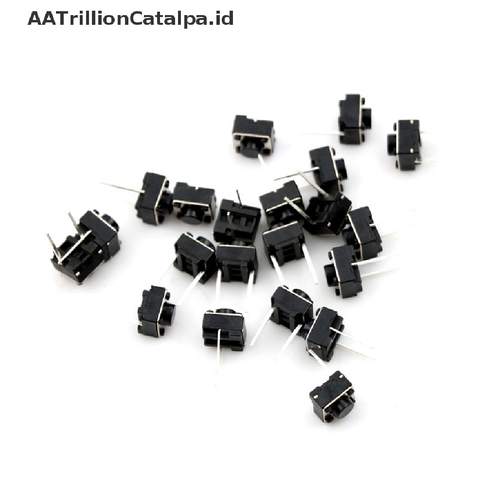 20 Pcs Tombol Tekan 2 Pin Ukuran 6x6 x 5mm