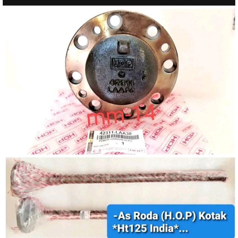 AS RODA DUTRO 130HT DYNA 125HT LT125 HOP ORIGINAL