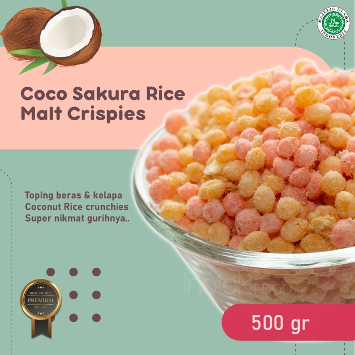 

Coco Sakura Rice Malt Crispies (Toping beras & Coconut Malt crunchies)