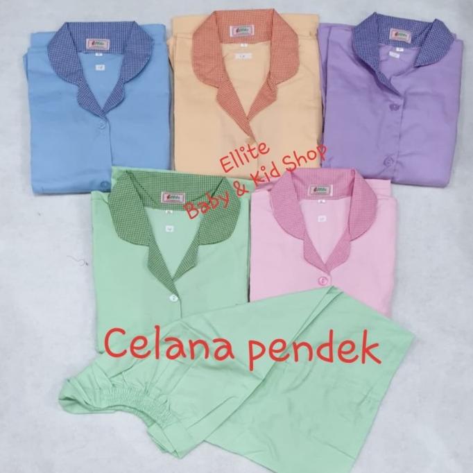 Baju Seragam Suster / Baby Sitter / Nanny - Baju Pendek Celana Pendek
