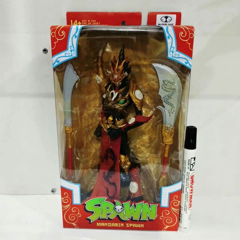 Mainan action figure mcfarlane mandarin spawnby mcfarlane tinggi