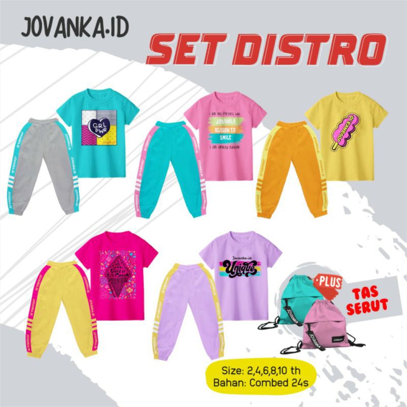 Setelan baju anak || set distro jovanka.id